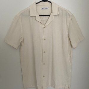 Zara Textured Camp Collard Shirt